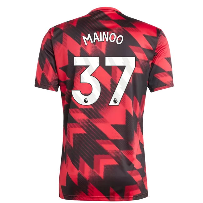 2025-2026 Man Utd Pre-Match Kit (Red) (Mainoo 37)