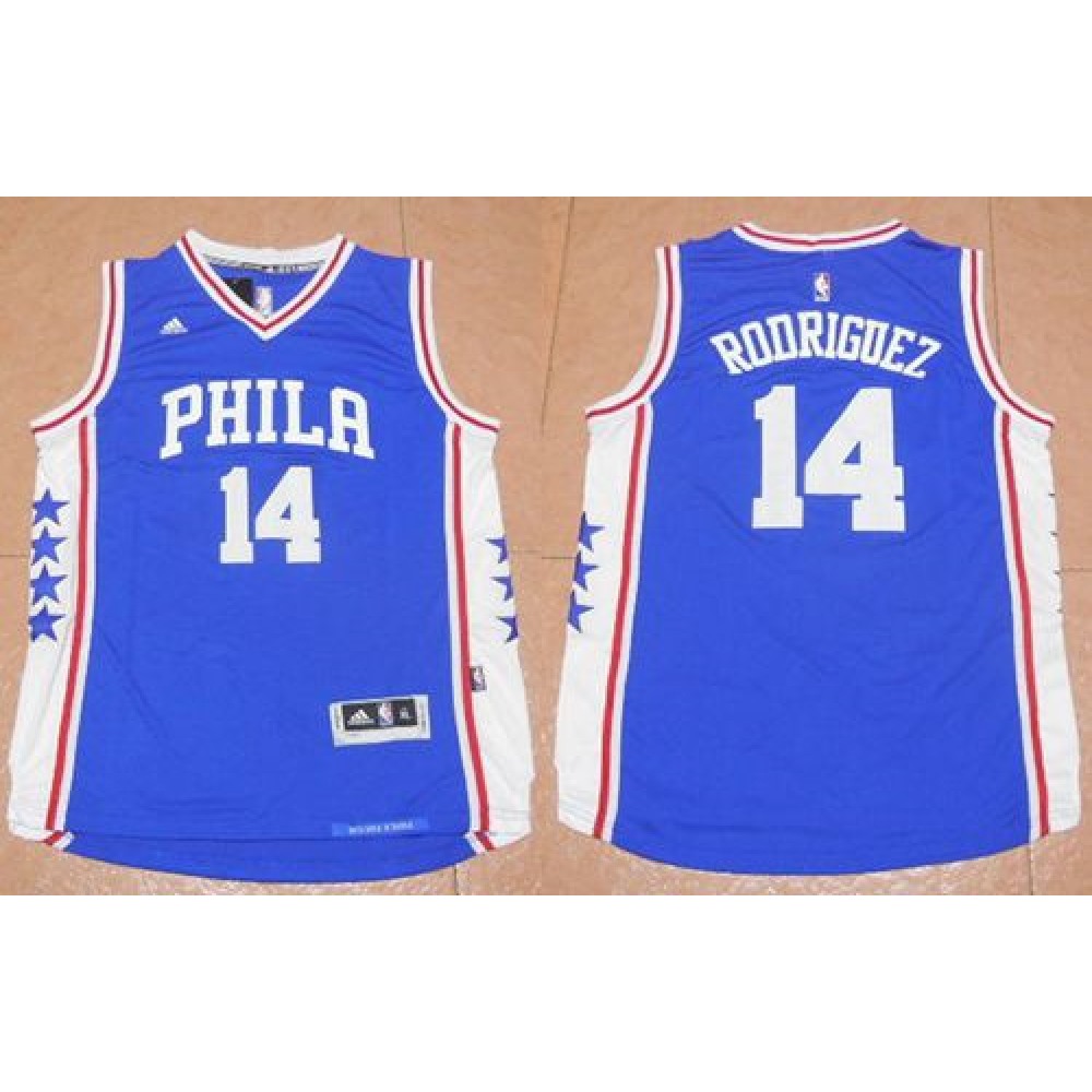 Collector's Item Performance Men's Sixers #14 Sergio Blue Basketball Jersey