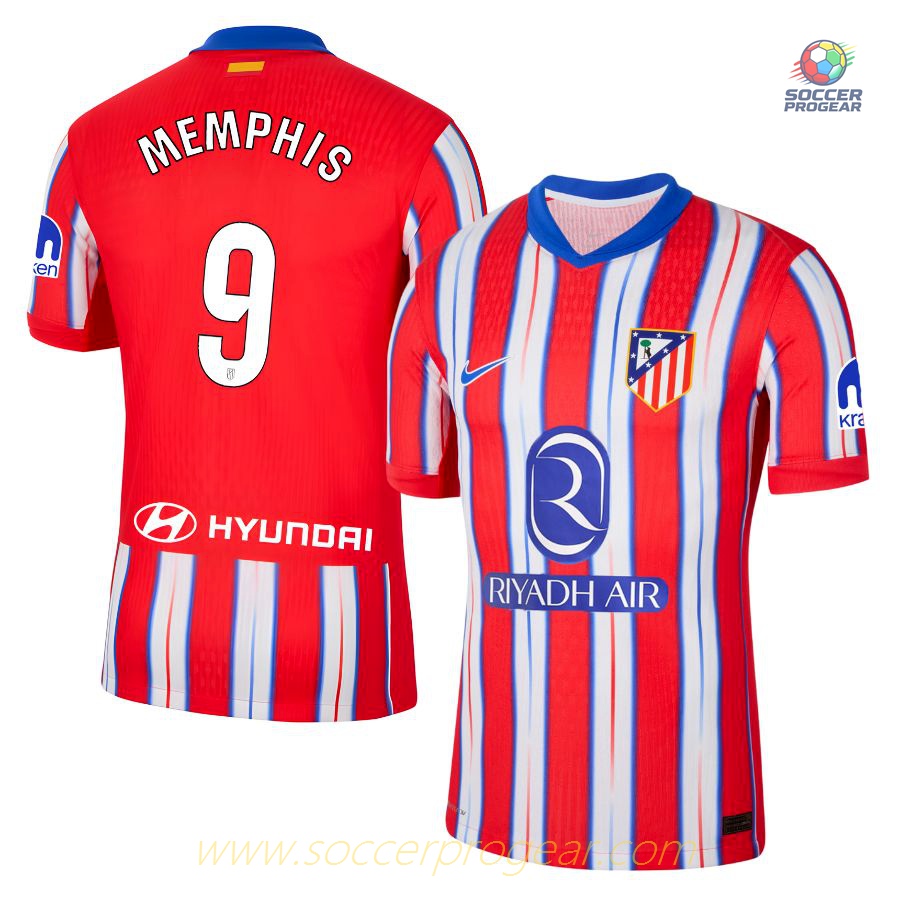 Atletico Madrid Home Soccer Jersey 2024-25 Edition Memphis