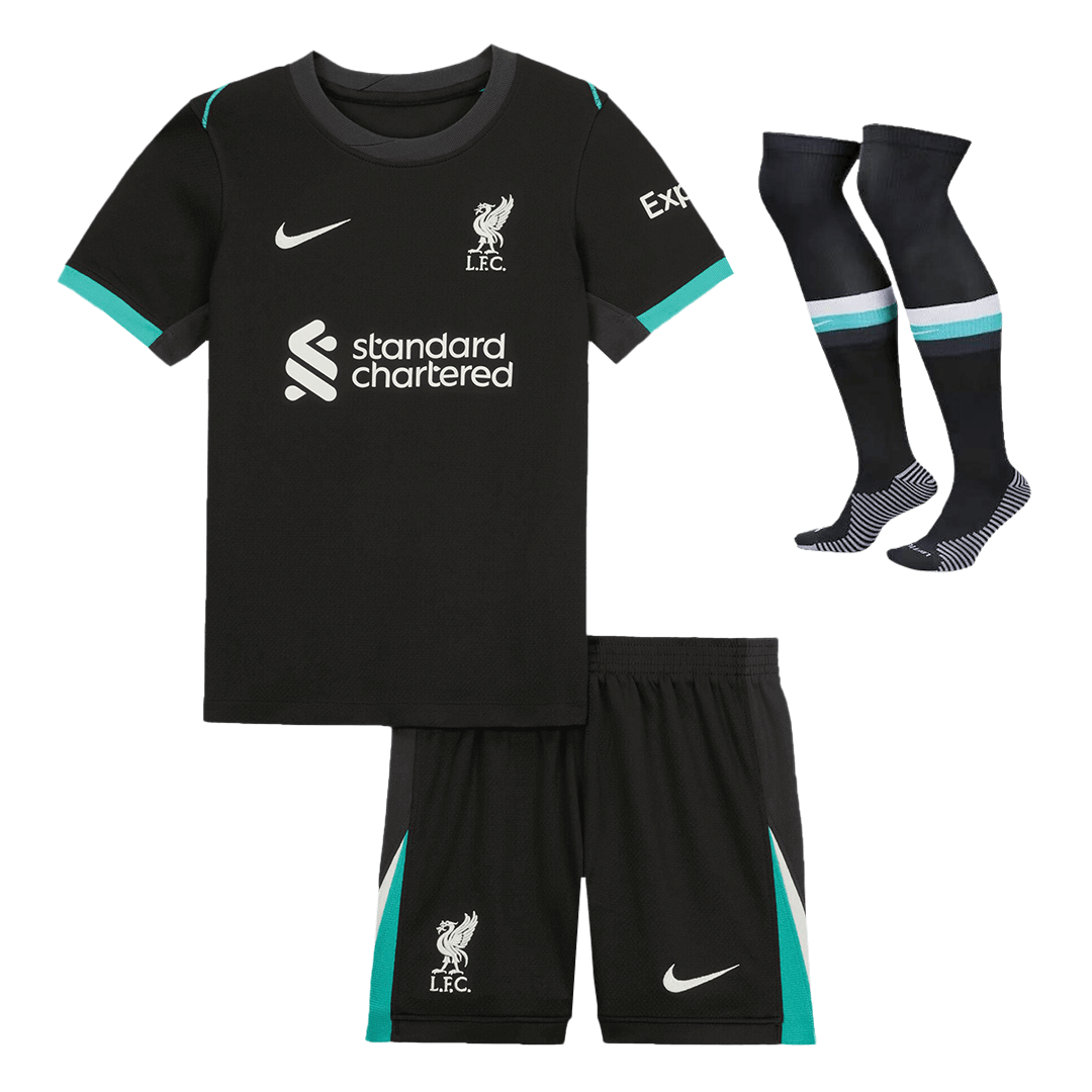 Kid's Liverpool Away Soccer Jersey Kit(Jersey+Shorts+Socks) 2024/25Aut