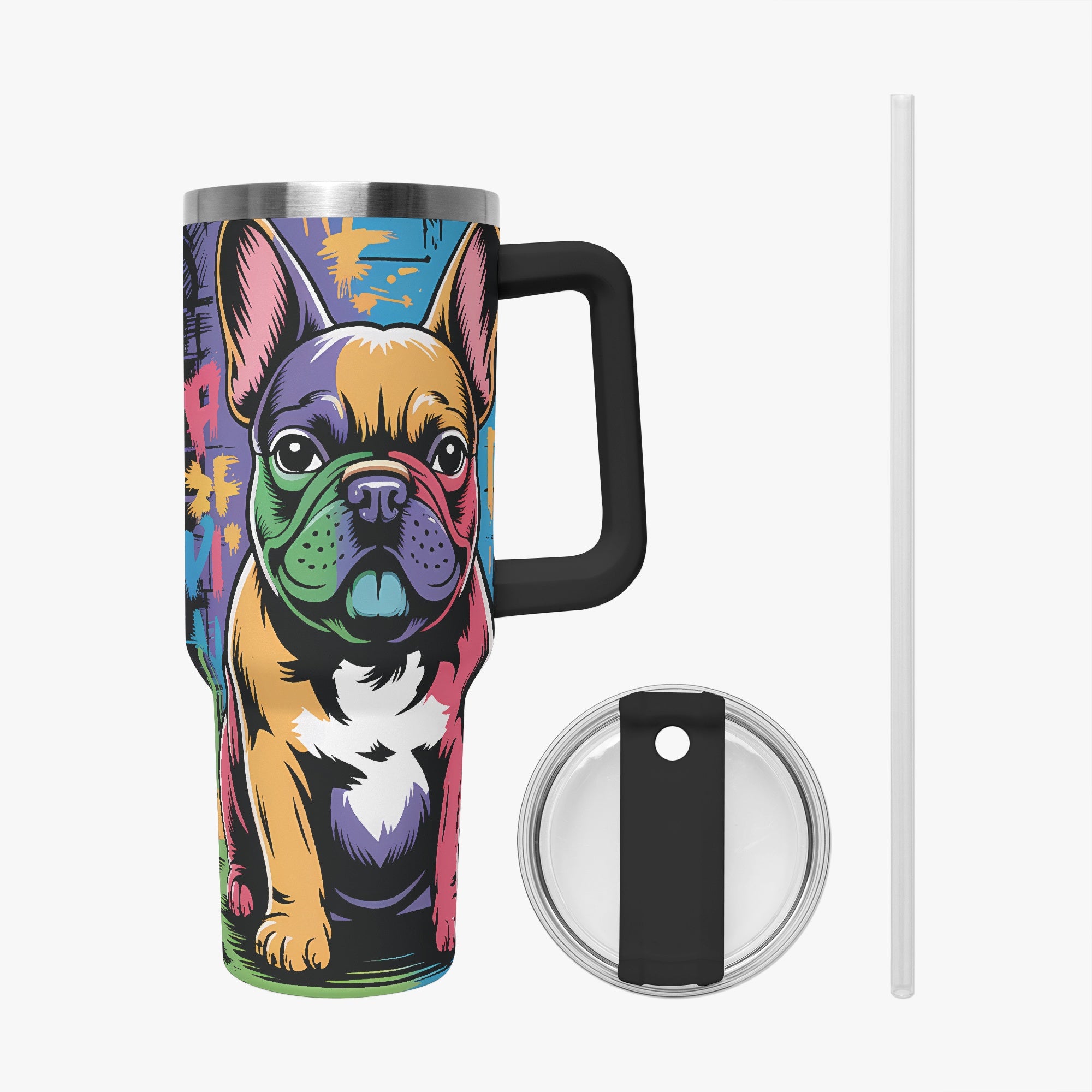 Durable Ziggy - Comfortable Car Tumbler Cup For Frenchie Pups