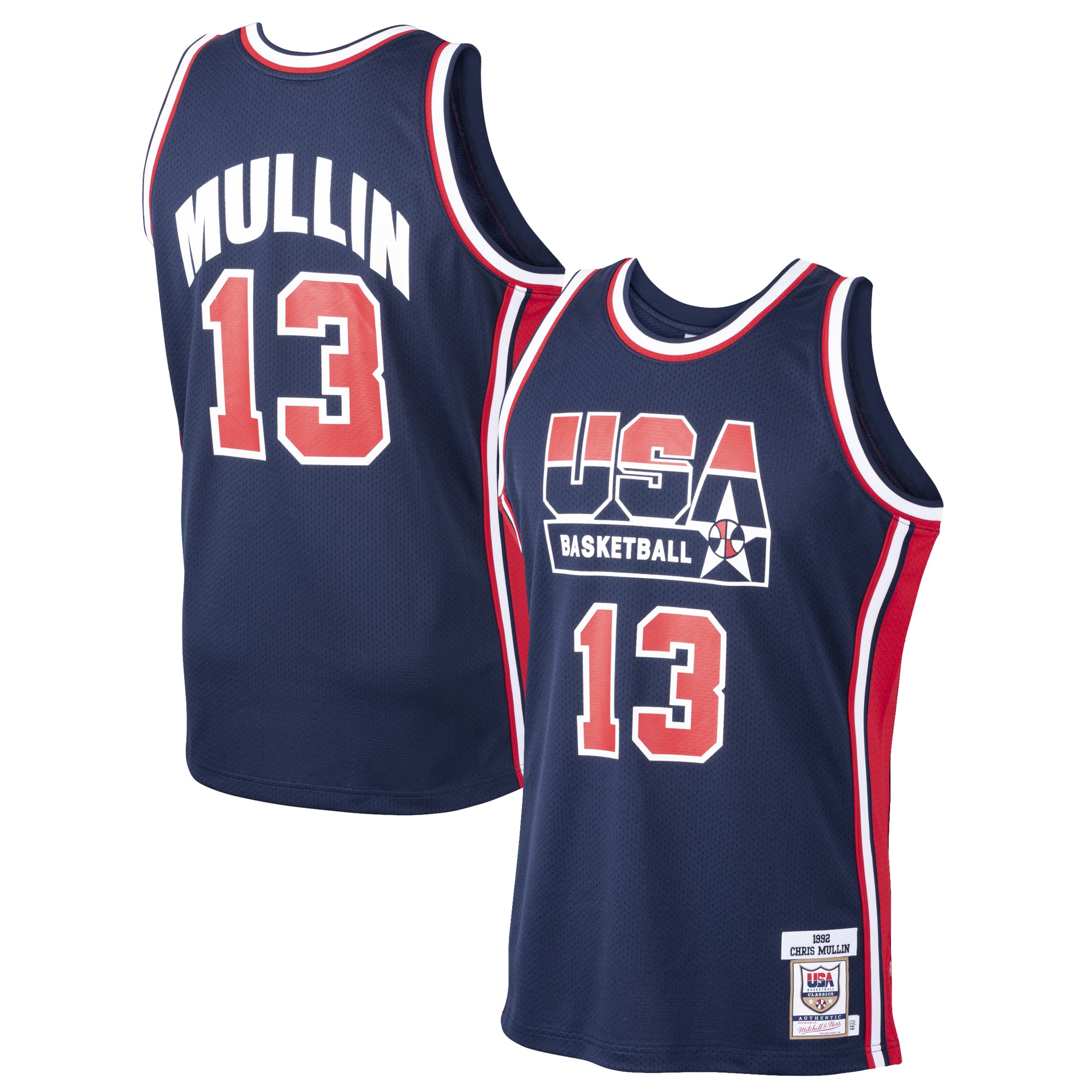 [SJH] Women's Chris Mullin USA Basketball 1992 Dream Team Authentic Jersey - Navy