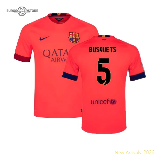 Premium Barcelona 2014-15 Away Shirt ((Excellent) L) (Busquets 5)