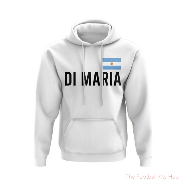 Angel Di Maria Argentina Name Hoody (White)