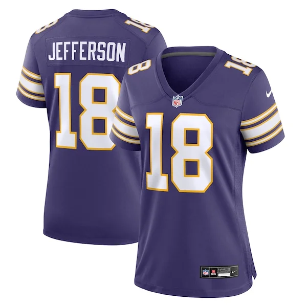None Justin Jefferson  Jersey - Purple | NFL Player Jersey | NFL Footb