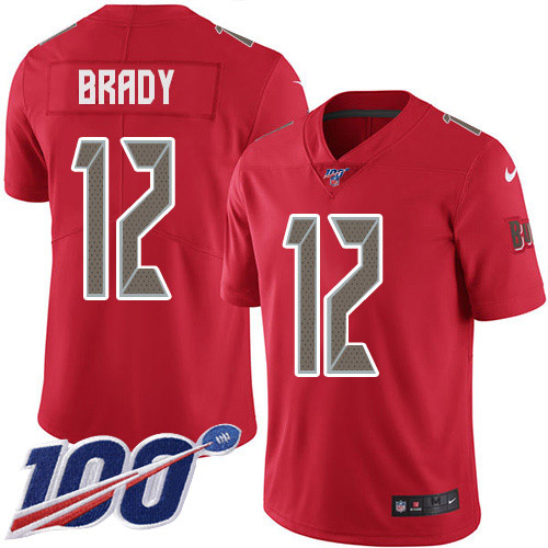 Official NFL Tampa Bay Buccaneers #12 Tom Brady Red Limited Jersey