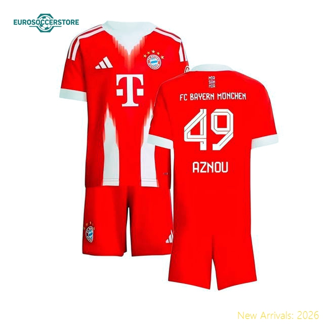 Child-friendly Football Team Mini Aznou Jersey 2025-2026 Easy-care