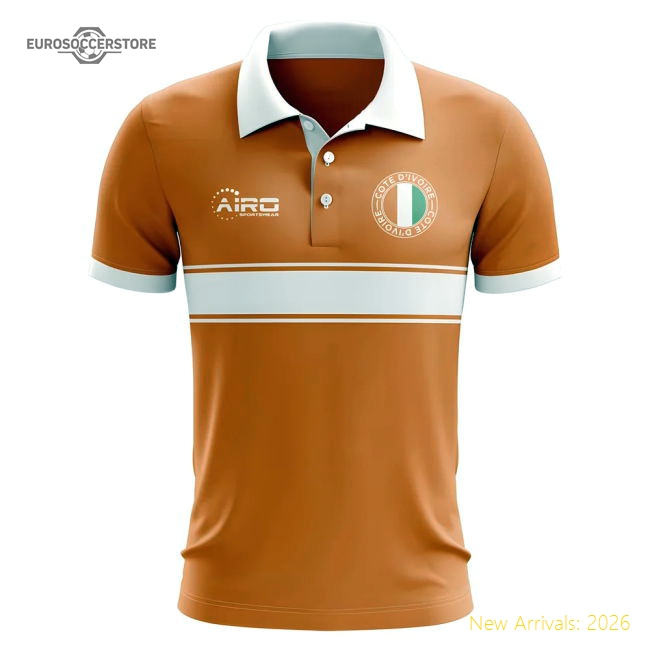 High-quality Cote Divoire Concept Stripe Polo Shirt (orange)