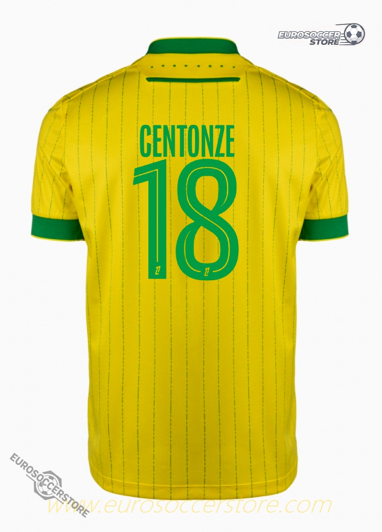 FC Nantes 25-26 Season Home Jersey, Featuring CENTONZE 18