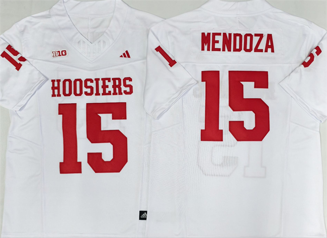 Men's None White 2024 home jersey Fernando Mendoza #15 embroidered