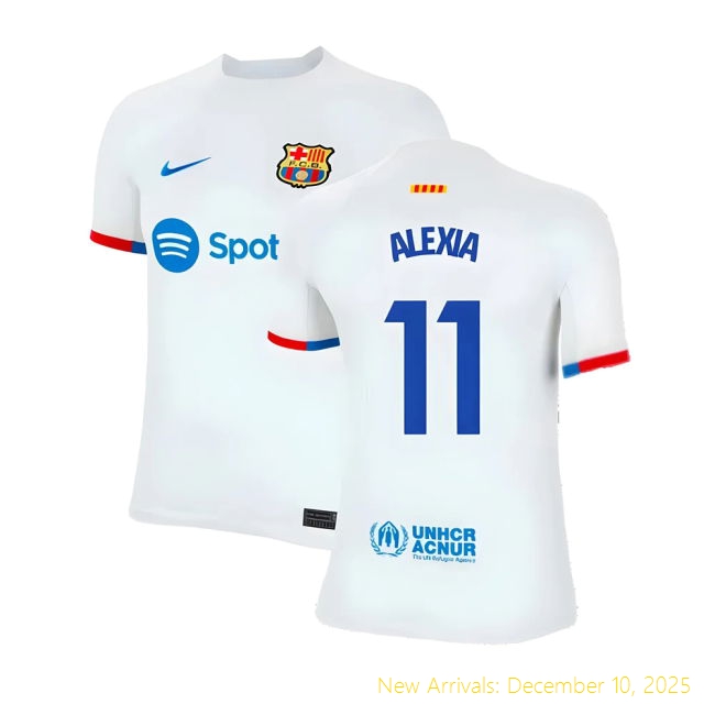 2023-2024 Barcelona Away Shirt - Authentic Game Day (Alexia 11) -...