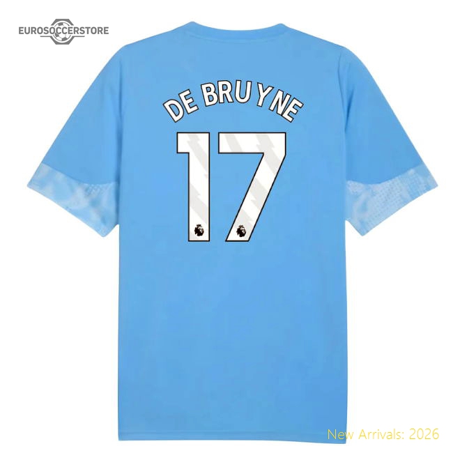 2025-2026 Man City Training Jersey Light Blue De Bruyne 17