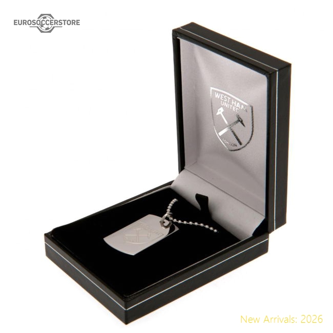 West Ham United Fc Engraved Dog Tag & Chain In Multiple Youth Sizes