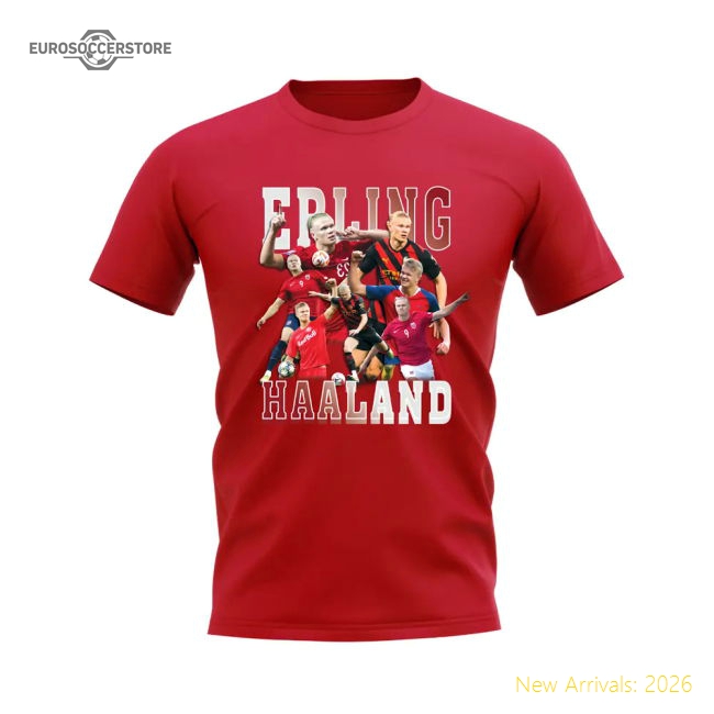 Erling Haaland Bootleg T Shirt (Red)