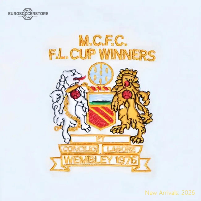 Premium Manchester City 1976 League Cup Winners Retro Football Shirt