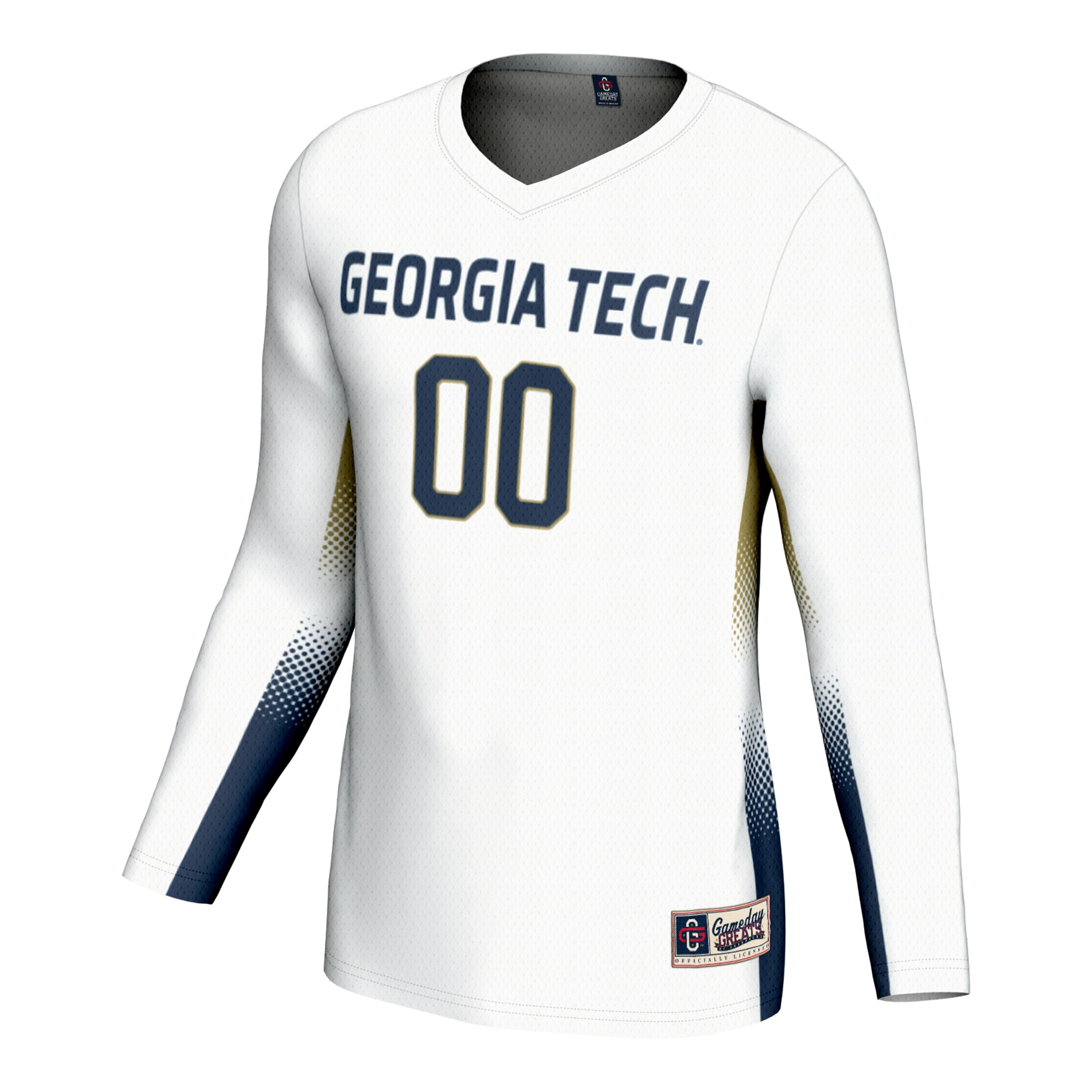 [NJP] Georgia Tech Yellow Jackets GameDay Greats Unisex NIL Lightweight Volleyball Jersey - White