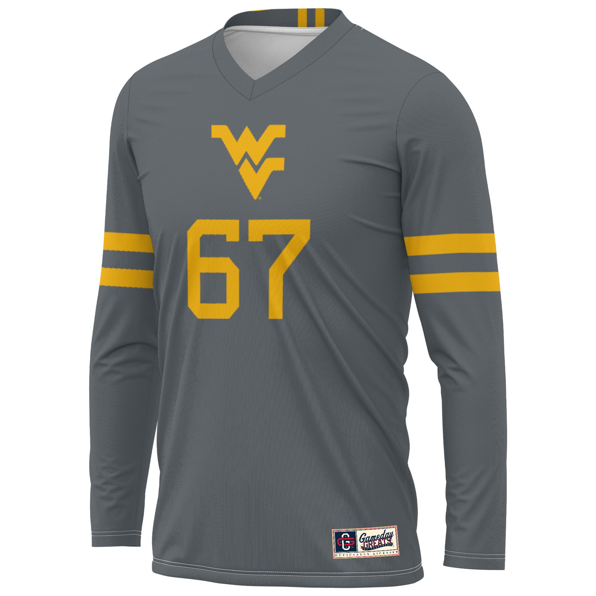 [DDG] West Virginia Mountaineers GameDay Greats Youth Lightweight Women's Volleyball Jersey - Gray