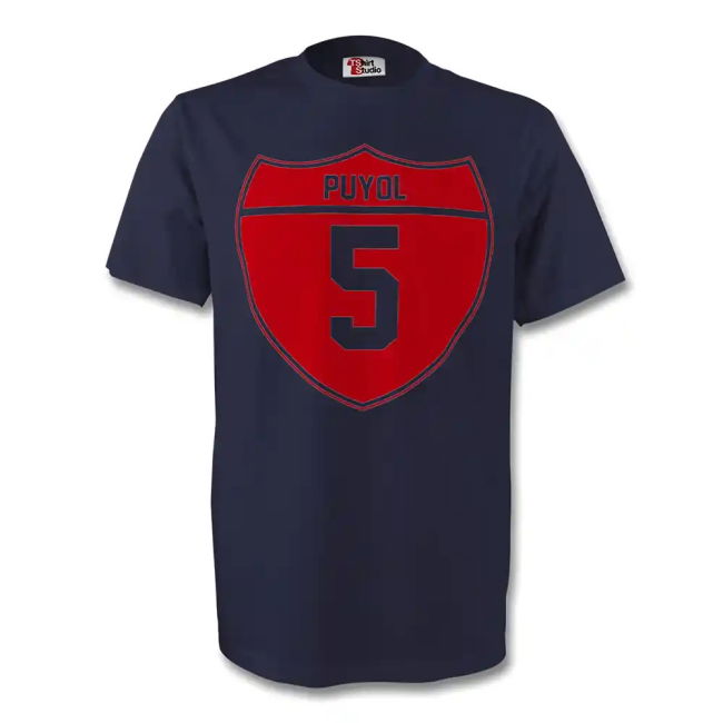 Carlos Puyol Barcelona Crest football T-Shirt (Men