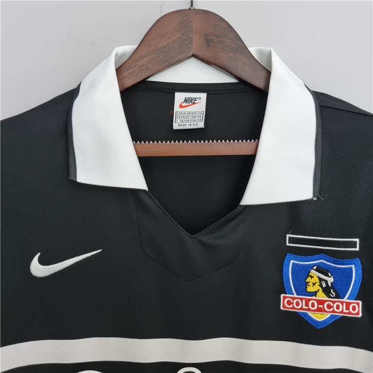 Colo-Colo Retro Soccer Jersey 9697 Black Away Football Shirt -