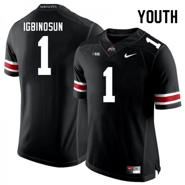 Youth Ohio State Buckeyes #1 Davison Igbinosun Black Nike Stitch Jersey