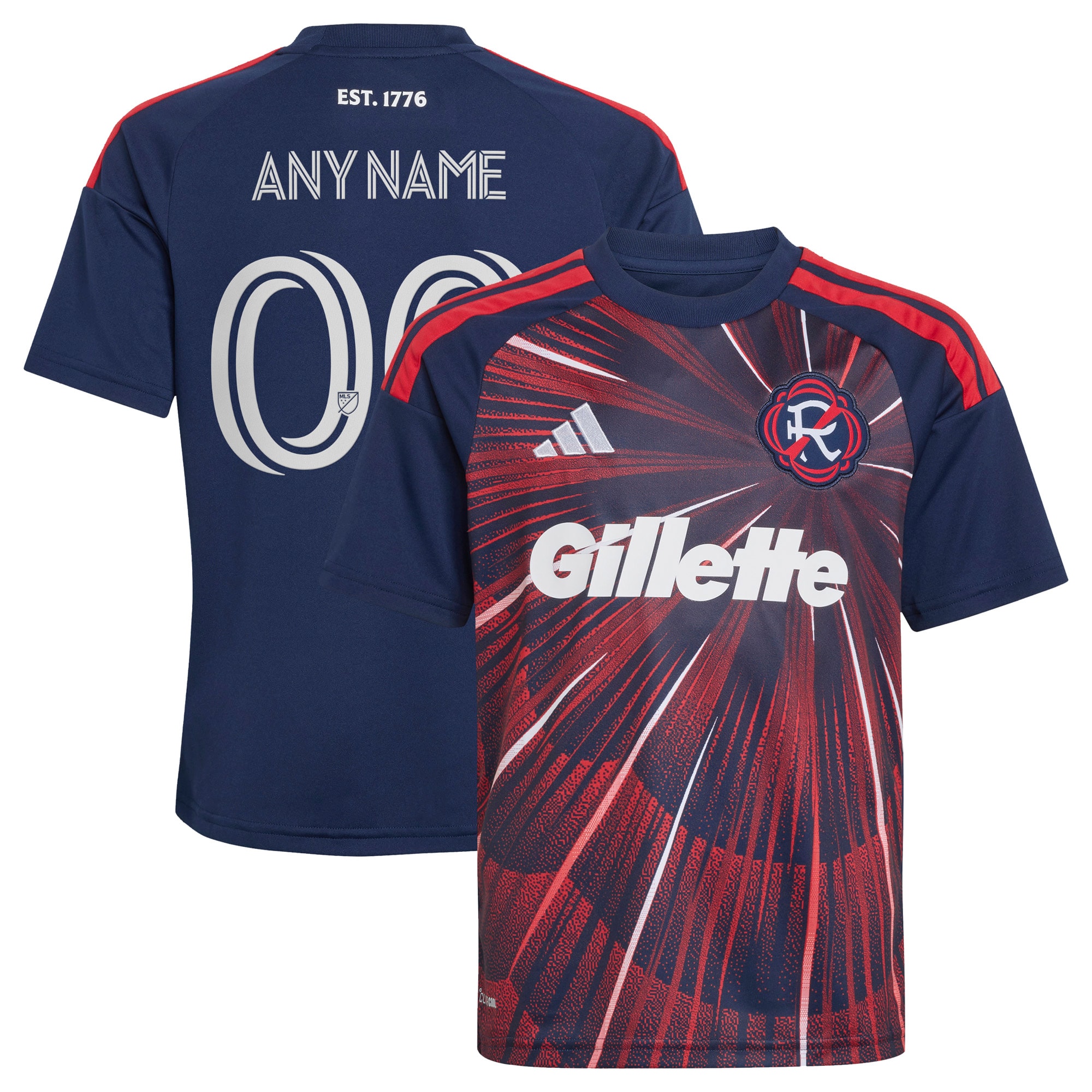 [ESK] New England Revolution Youth 2026 Independence Day Replica Custom Jersey - Blue