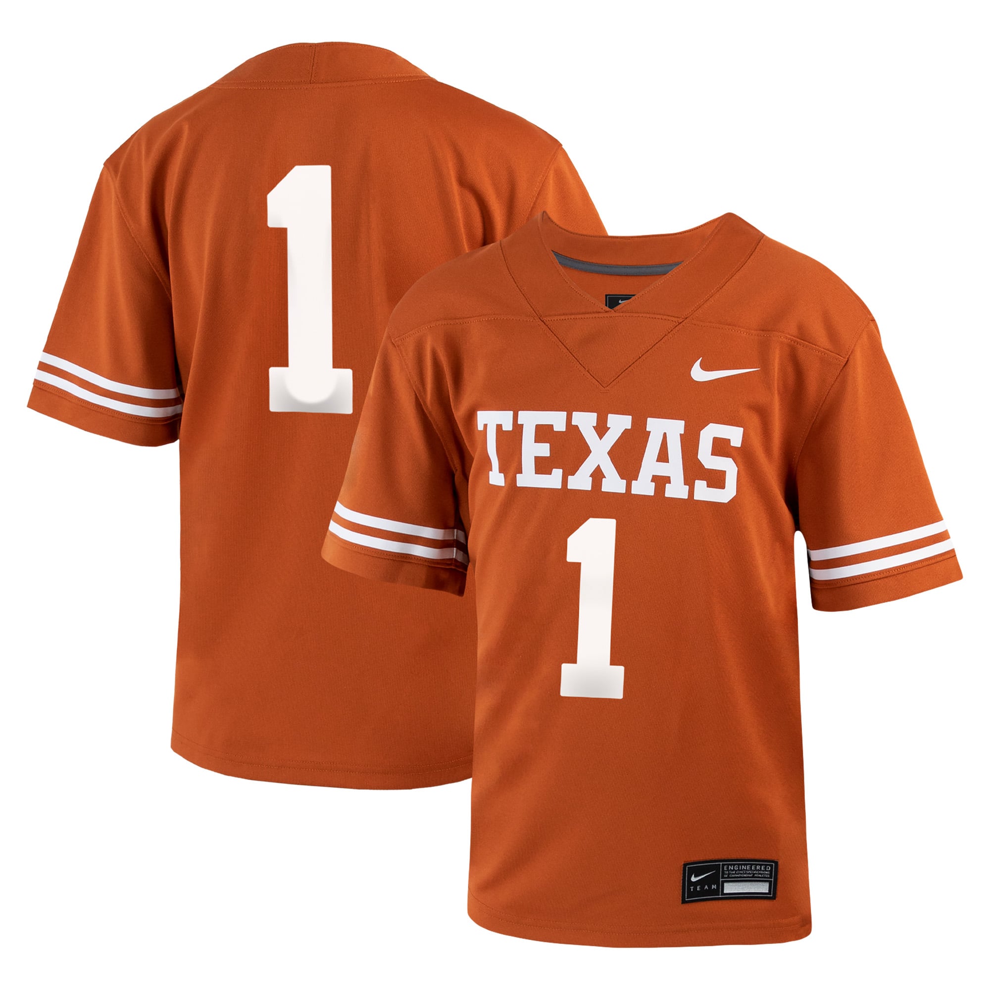 Toddler #1 Texas Orange Texas Longhorns Football Jersey