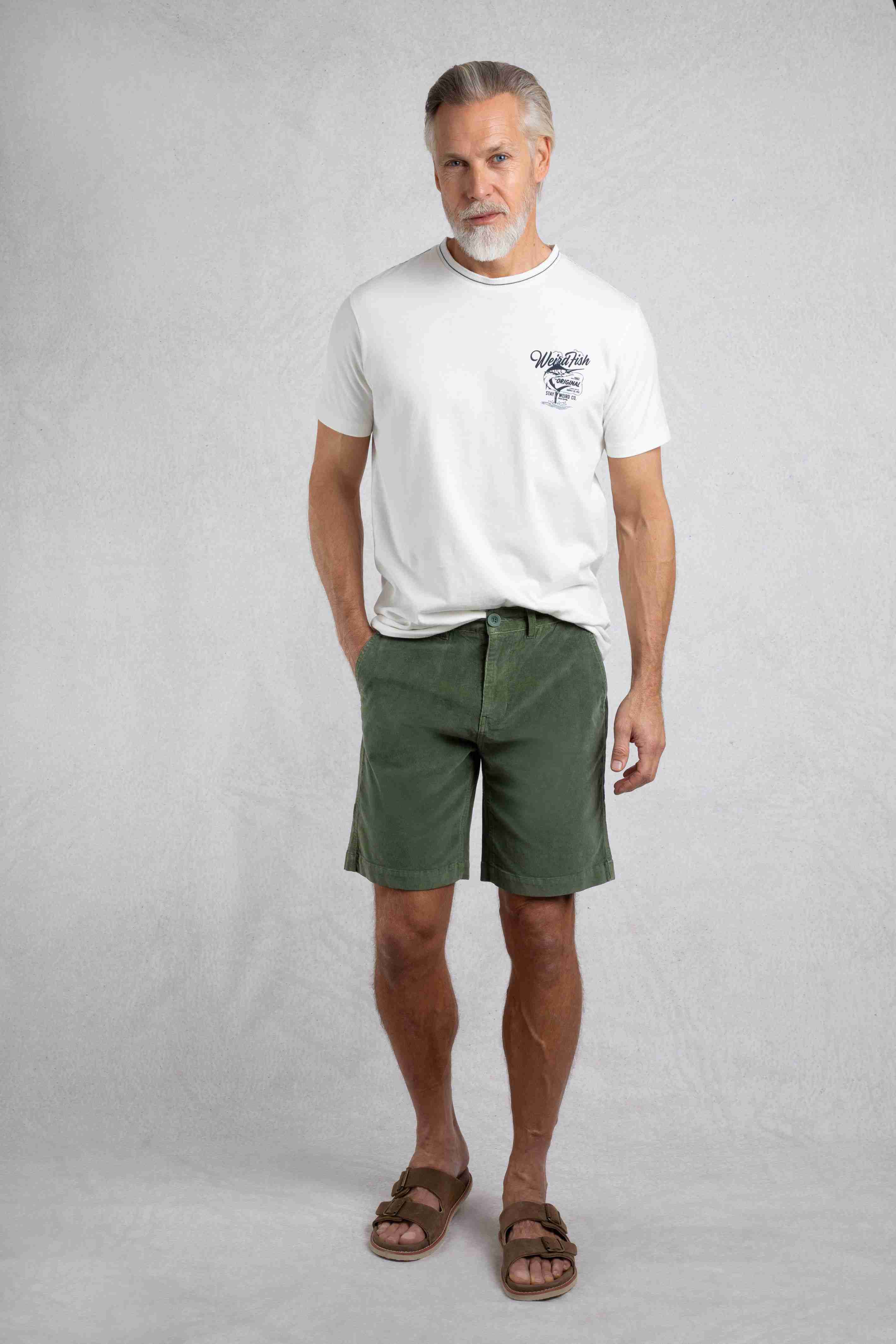 Munro Cord Shorts Army Green