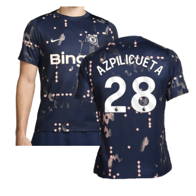 Avid Chelsea Chelsea Academy Pro Pre Match Shirt Obsidian Azpilicu...