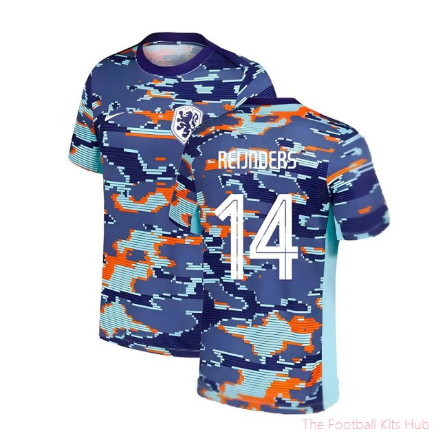 2024-2025 Netherlands Academy Pro Pre-Match Shirt (Blue) (Reijnders 14)