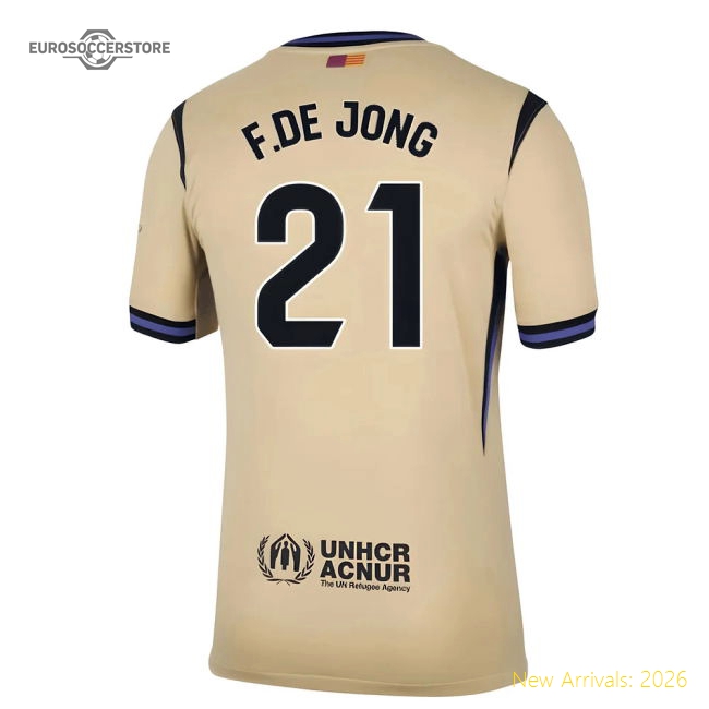 Barcelona F.de Jong Top-tier Away Jersey La Liga Adidas Climacool