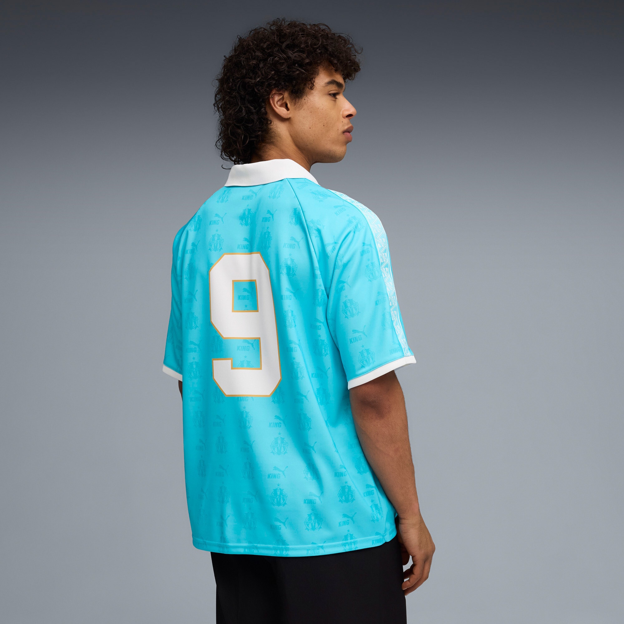 [JED] Olympique Marseille KING Retro Fashion Jersey - Turquoise