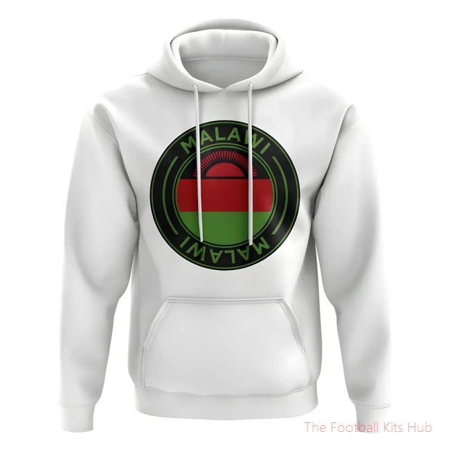 Men Malawi Football Badge Hoodie (White)