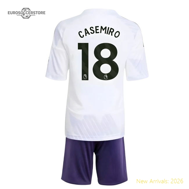 Premium-grade 2025-2026 Man Utd Away Mini Kit (casemiro 18)