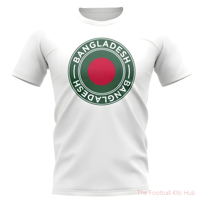 Bangladesh Football Badge T-Shirt (White)