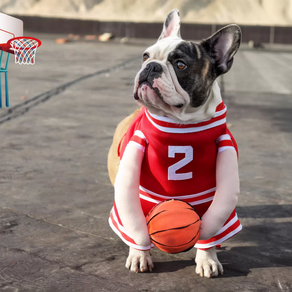 French Bulldog Dunkruff Frenchie Basketball Costume – Dog Sports Jersey