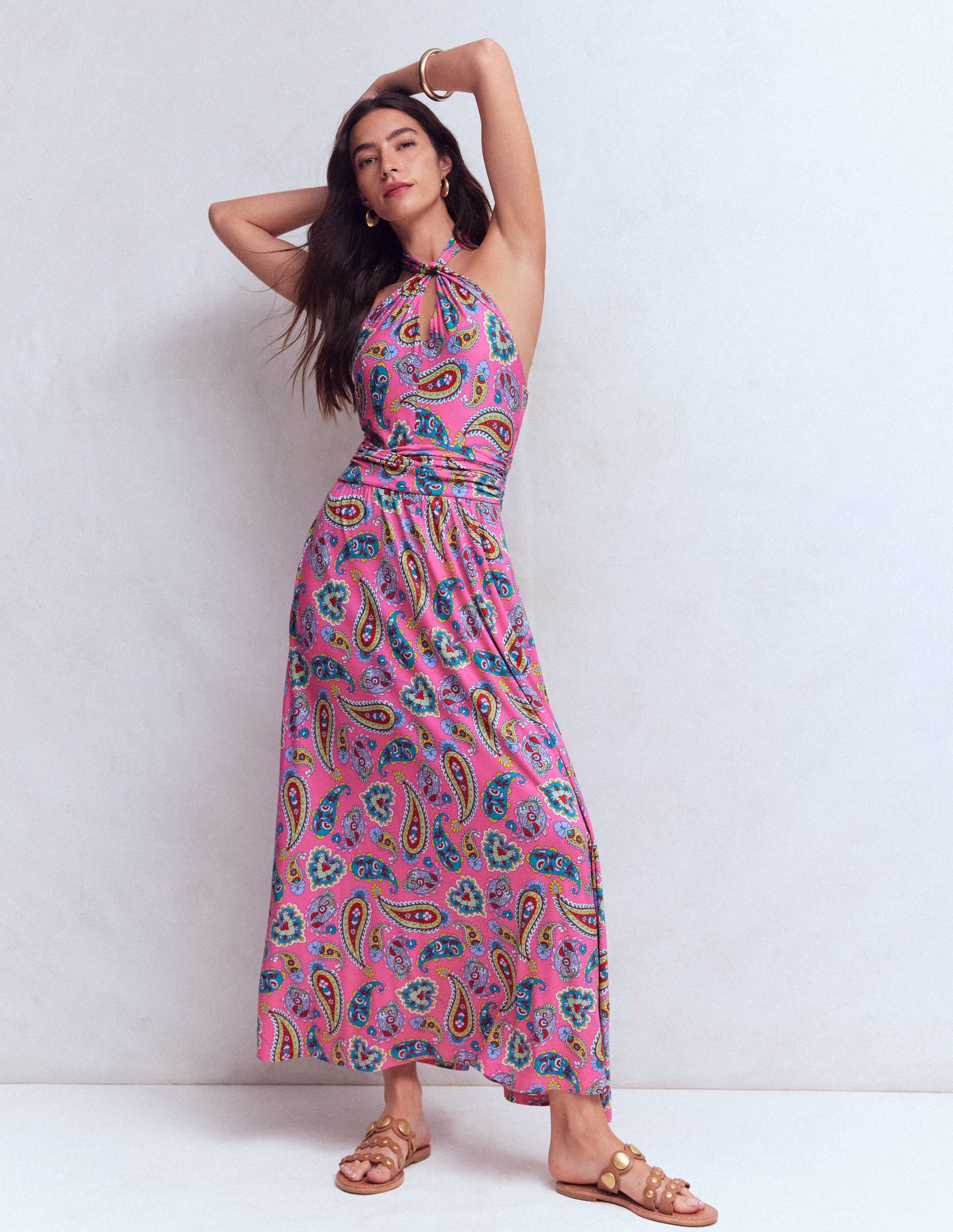 Sydney Twist Neck Jersey Dress