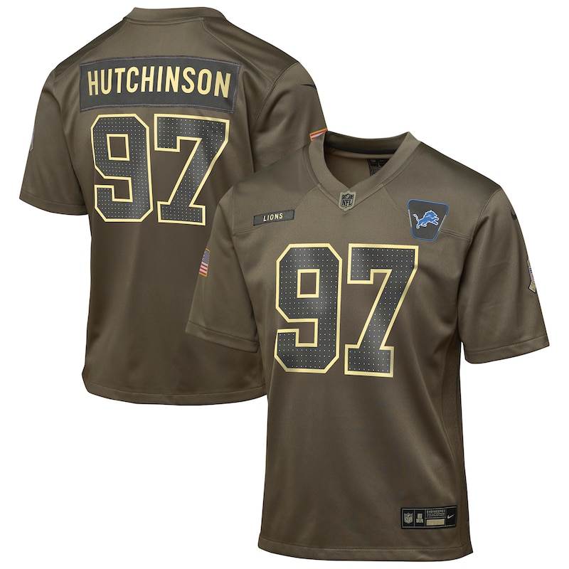 None Aidan Hutchinson DET Lions Modern Premium Material Jersey