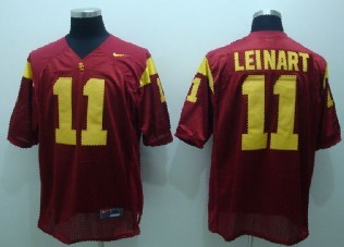 Men's None Leinart Red #11 official Red 2024 home jersey Jersey
