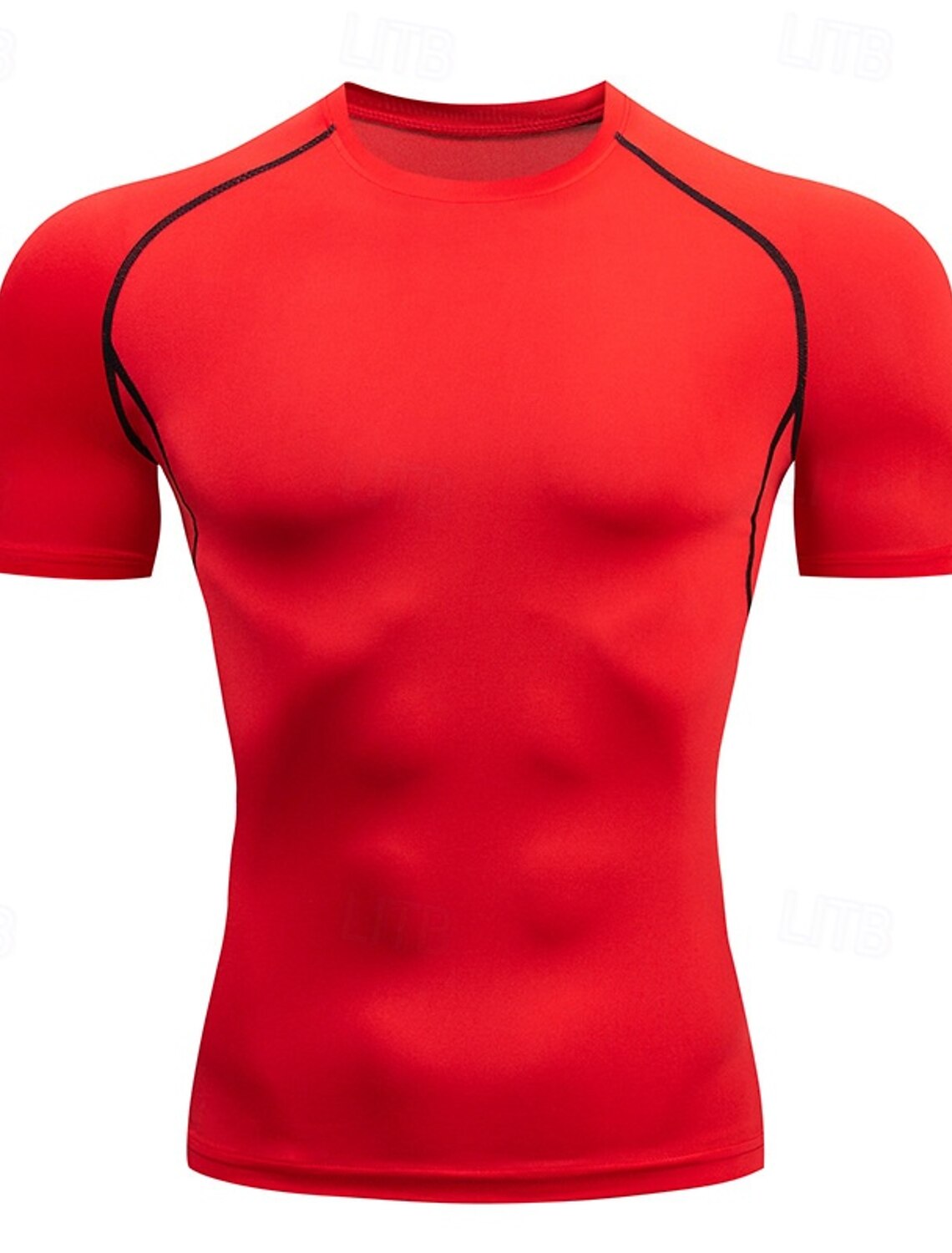 Men's T Shirt Muscle Moisture Wicking Shirts Short Sleeve Crew Neck