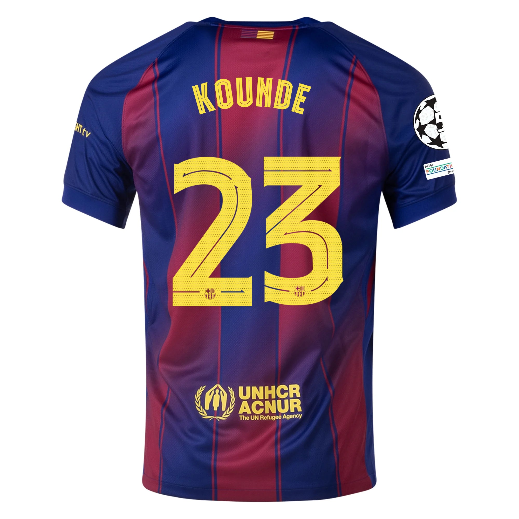 Barcelona Gold) 2025-2026 UCL Home Jersey – Authentic Shirt