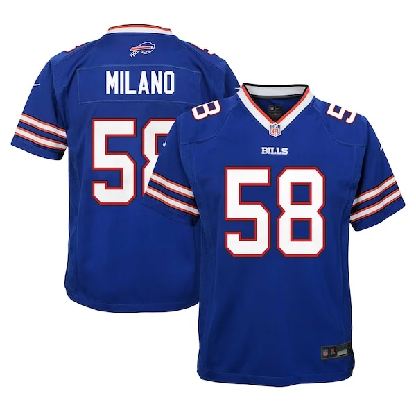 None Matt Milano Game Jersey - Royal | NFL Player Jersey | NFL Footbal