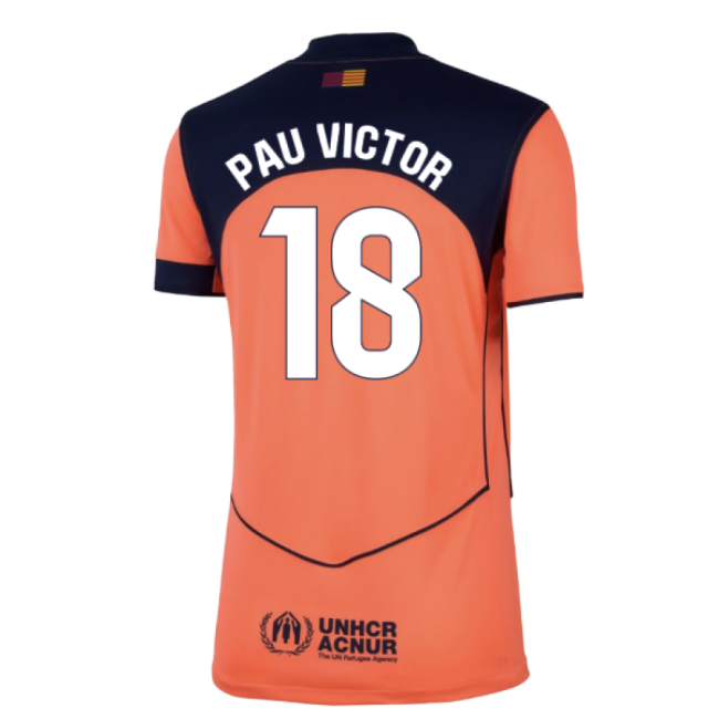 Authentic 2025-2026 Barcelona Third Shirt (Womens) (Pau Victor 18)