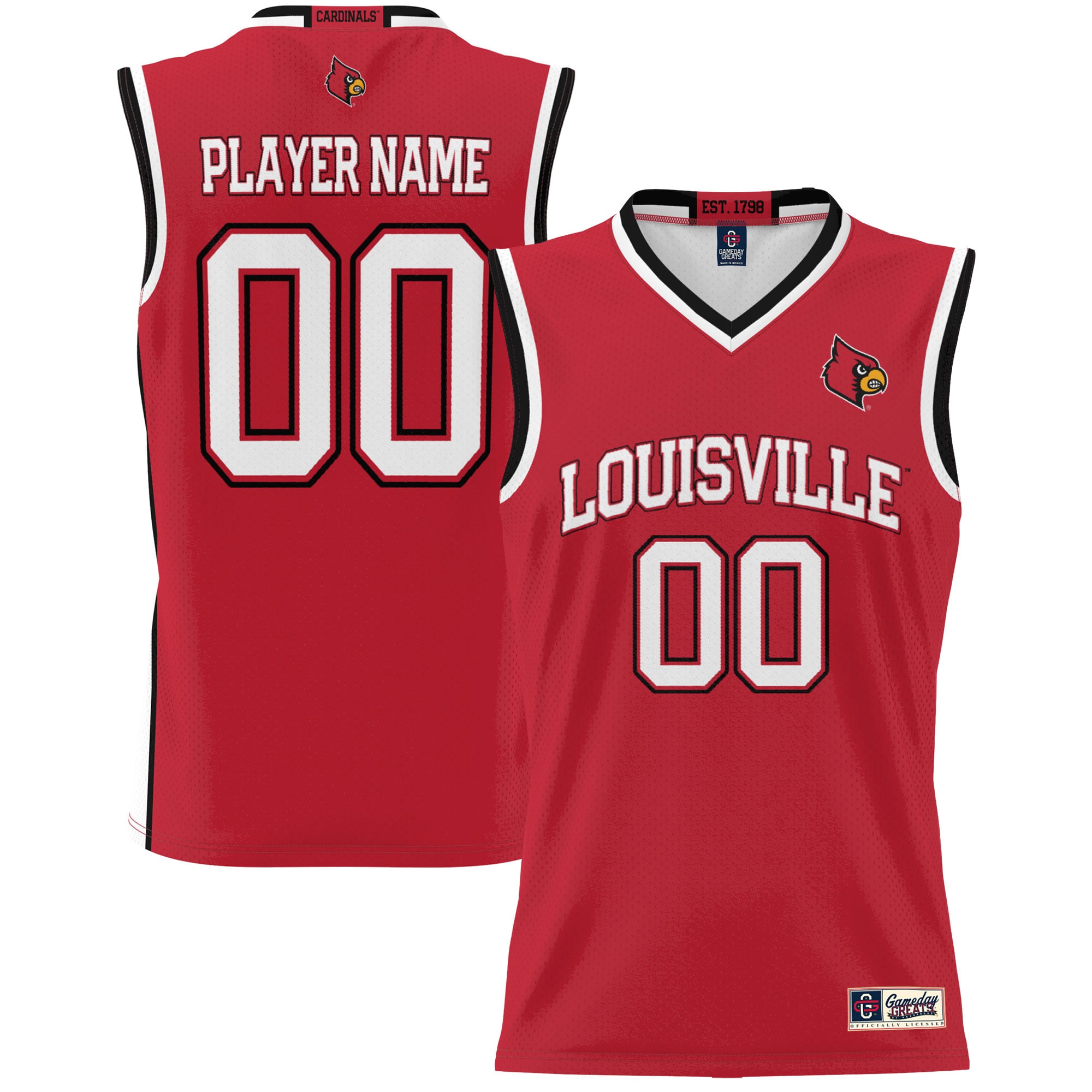 [NJP] Louisville Cardinals GameDay Greats NIL Pick-A-Player Lightweight Men's Basketball Jersey - Red