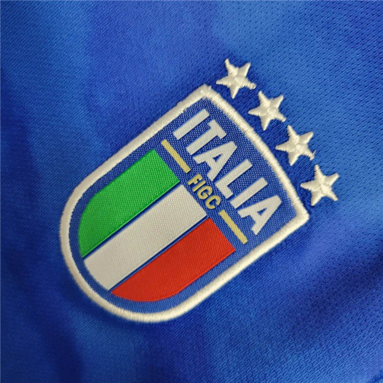 Kids Italy 2023 Home Blue Football Kit ShirtShorts - Official Replica