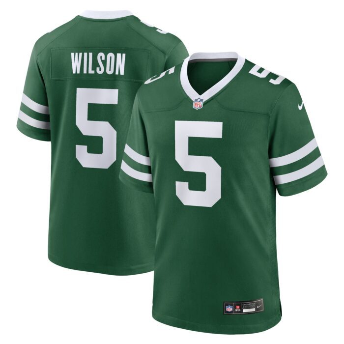 Men's New York Jets Garrett Wilson Nike Legacy Green Game ...