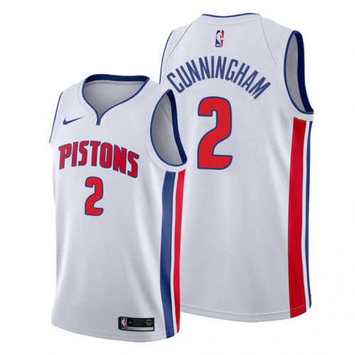 White Detroit Pistons #2 Pistons Jersey - Polyester Basketball Jersey