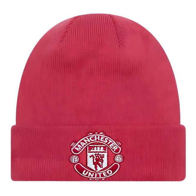 Men's Manchester United Seasonal Cuff Beanie (Light Pink)