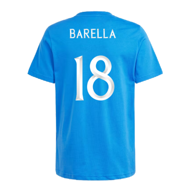 2024-2025 Italy Dna Tee (Blue) - Kids (Barella 18) Official