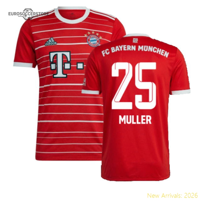 2022-2023 Bayern Munchen Home Jersey Football Jersey (Muller 25)