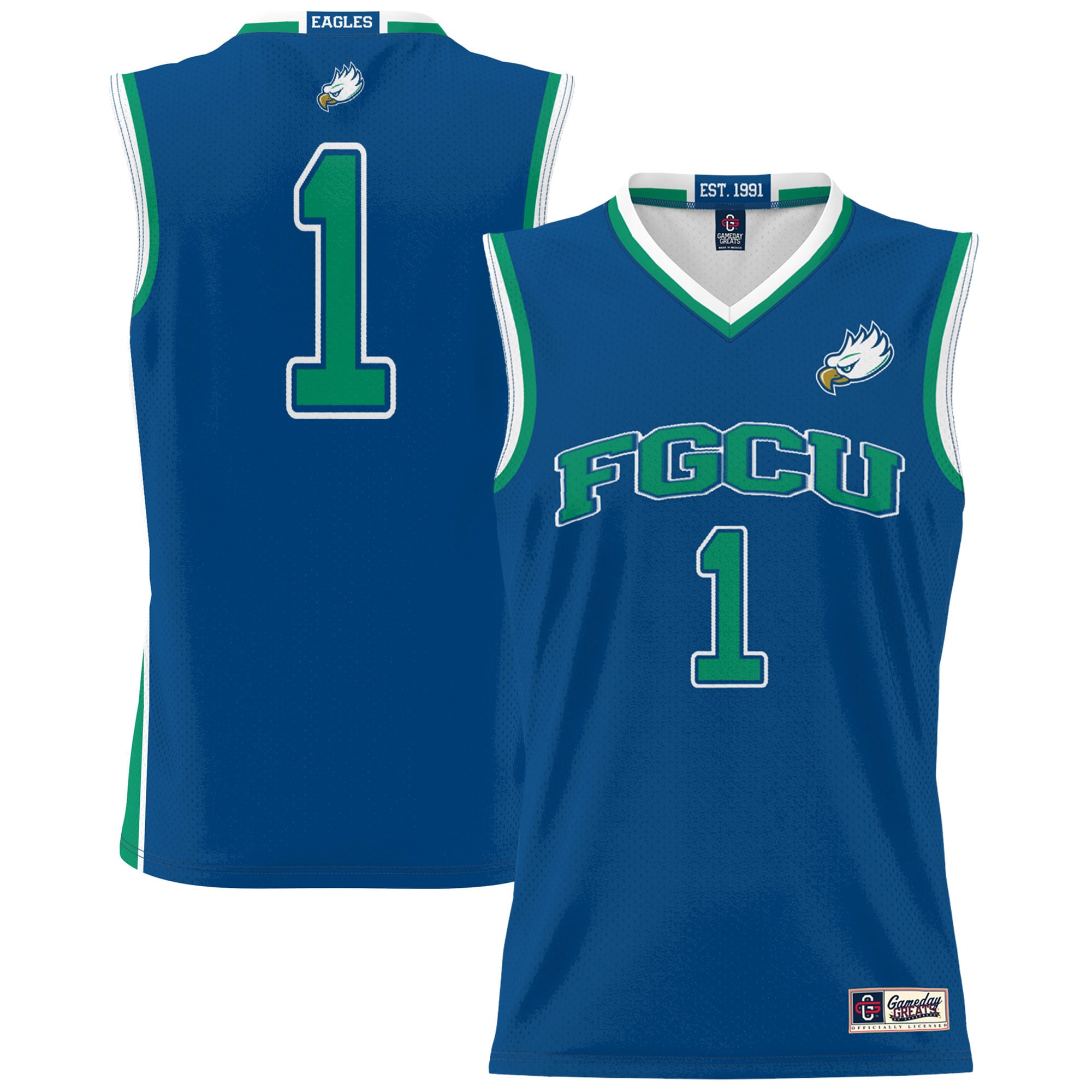 [NJP] Women's Florida Gulf Coast Eagles GameDay Greats Lightweight Basketball Jersey - Blue